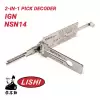 Original Lishi NSN14 for Nissan Subaru 2-in-1 Pick Decoder Ignition Anti Glare