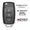 KEYDIY Universal Flip Wireless Remote Key Hyundai Style 3 Buttons NB28 - CR-KDY-NB28  p-3 thumb