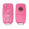 Xhorse Wire Flip Remote Key B5 Style 3 Buttons Pink Color XKB502EN - CR-XHS-XKB502EN  p-3 thumb