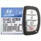2017-2021 Hyundai Ioniq Smart Keyless Remote Key 4 Button 95440-G2000 TQ8-FOB-4F11-0 thumb