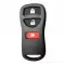 Replacement Remote Shell With Rubber Pad for Nissan 3 Button thumb
