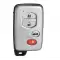 Smart Remote Key Shell For Toyota 4 Button Silver Color With Emergency Key-0 thumb