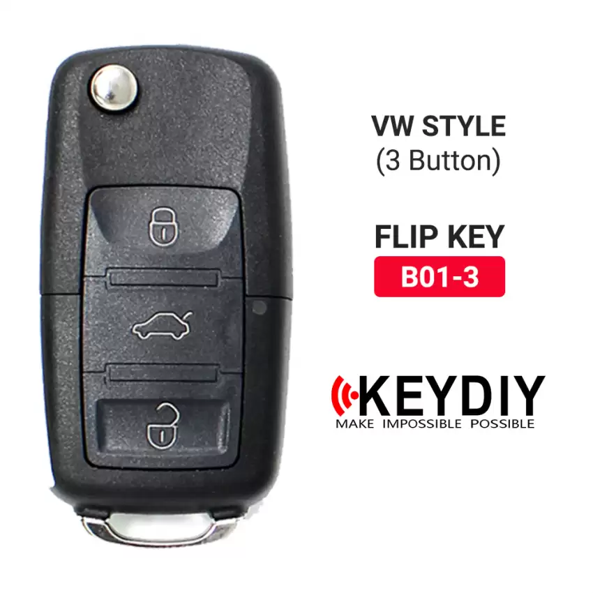 KEYDIY Flip Remote VW Style 3 Buttons B01-3 - CR-KDY-B01-3  p-3