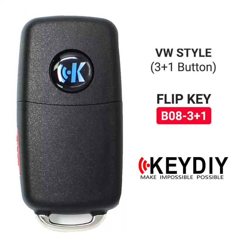 KEYDIY Flip Remote VW Style 4 Buttons With Panic B08-3+1 - CR-KDY-B08-3+1  p-5