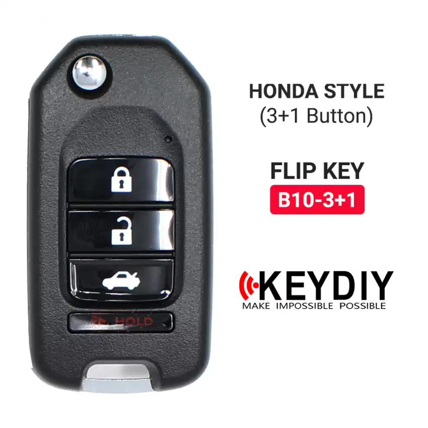 KEYDIY Flip Remote Honda Style 4 Buttons With Panic B10-4 - CR-KDY-B10-3+1  p-3