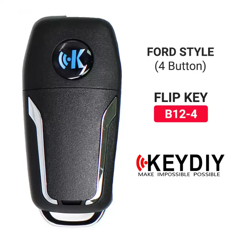 KEYDIY Flip Remote Ford Style 4 Buttons With Panic B12-4 - CR-KDY-B12-4  p-4