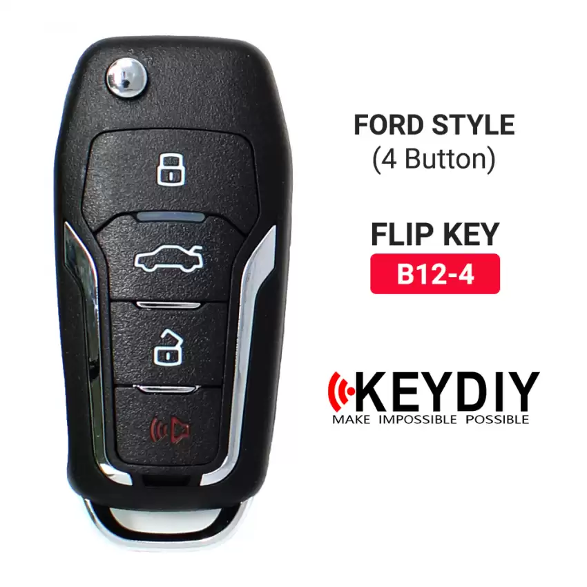KEYDIY Flip Remote Ford Style 4 Buttons With Panic B12-4 - CR-KDY-B12-4  p-3