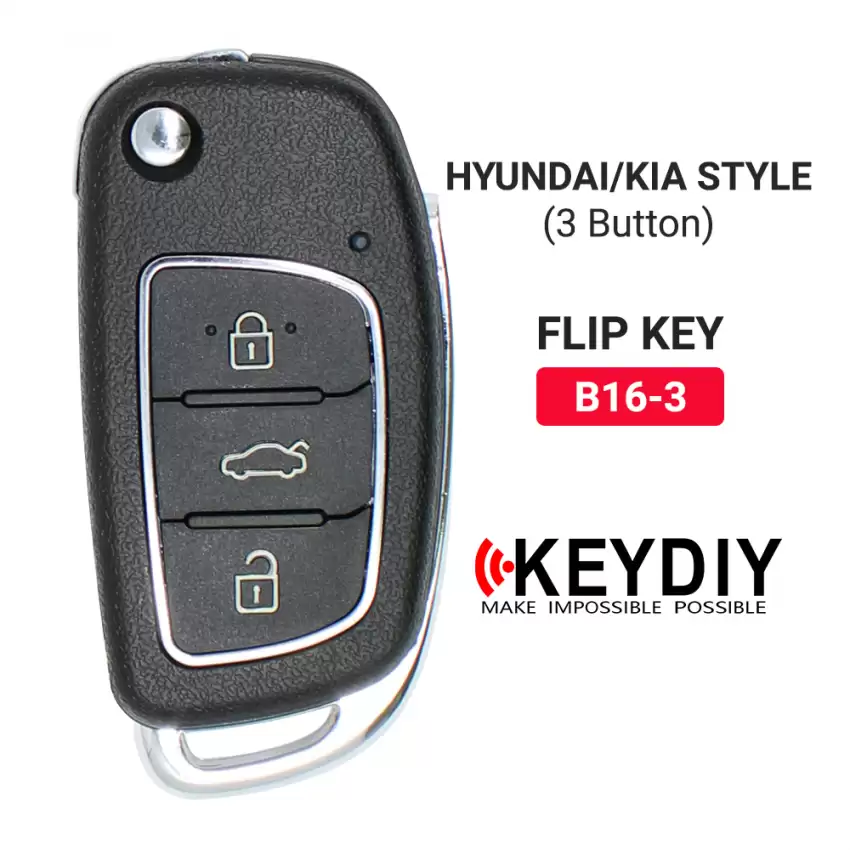 KEYDIY Universal Flip Remote Key Hyundai KIA Type 3 Buttons B16 - CR-KDY-B16  p-3