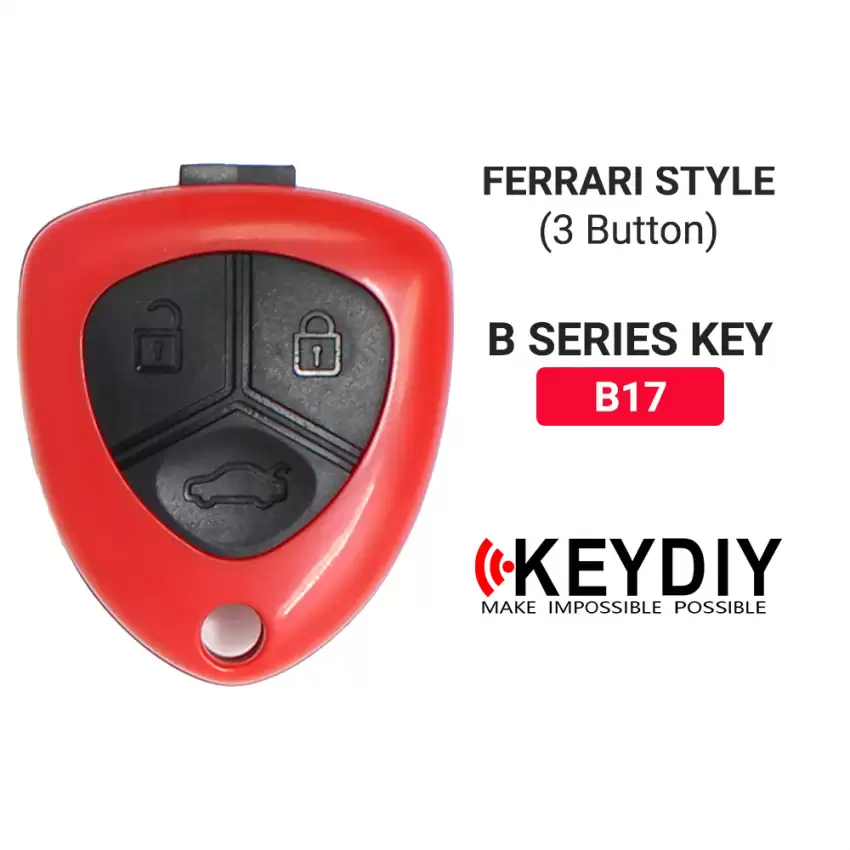 KEYDIY Car Remote Key Ferrari Style 3 Buttons  B17-3 - CR-KDY-B17-3  p-3