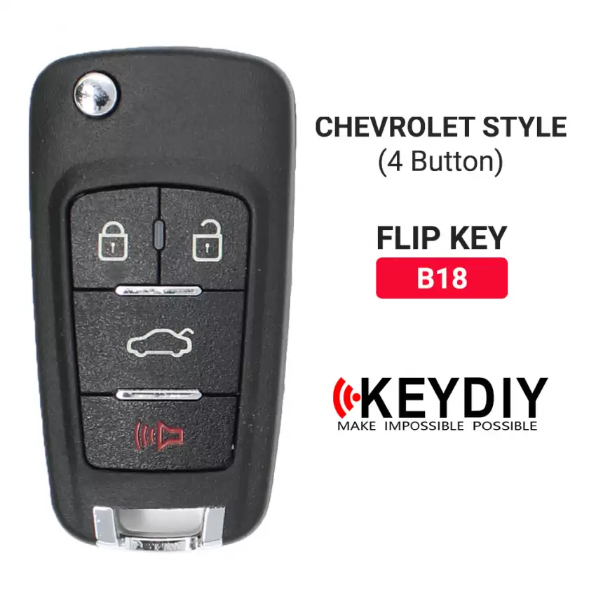 KEYDIY Flip Remote Chevrolet Style 4 Buttons With Panic B18 - CR-KDY-B18  p-3