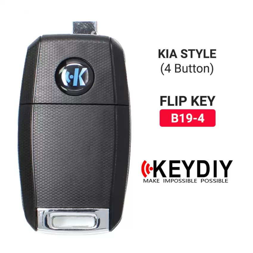 KEYDIY Flip Remote Kia Style 4 Buttons With Panic B19-4 - CR-KDY-B19-4  p-4