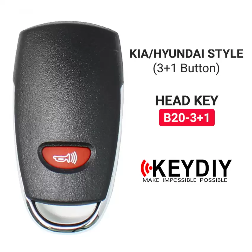 KEYDIY Car Remote Key Kia Hyundai Azera Style 4 Buttons With Panic B20-3+1 - CR-KDY-B20-3+1  p-4