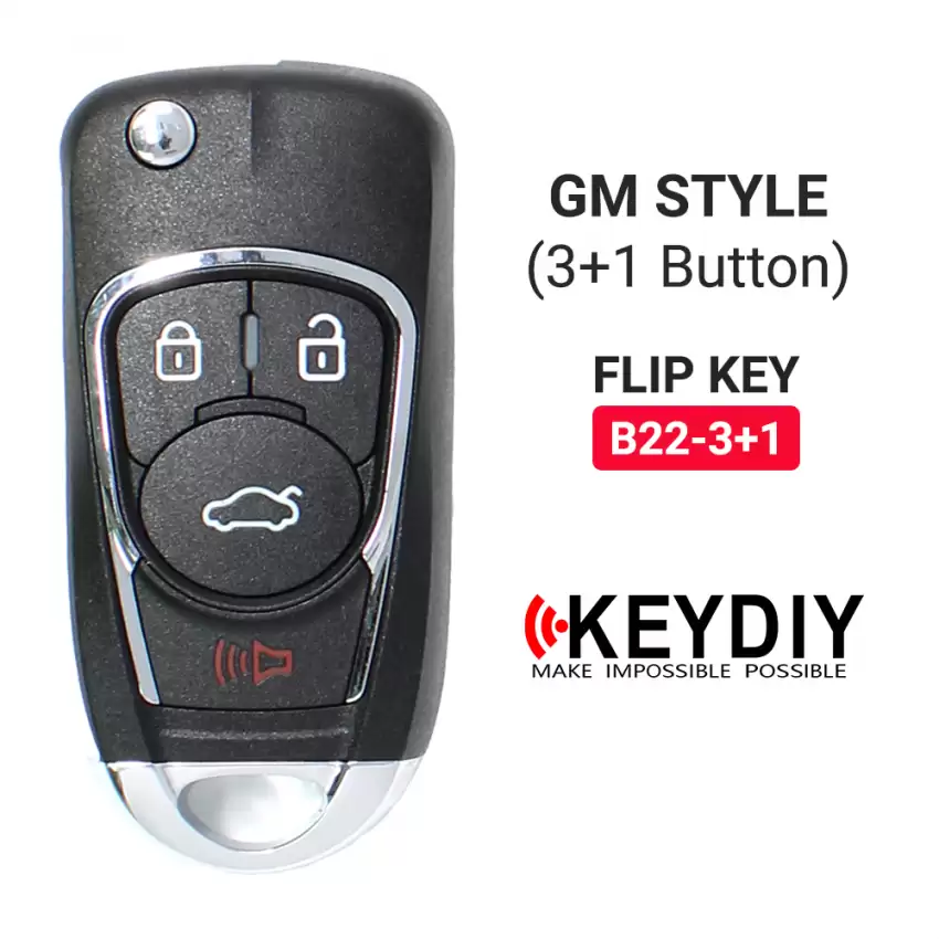 KEYDIY Flip Remote GM Style 4 Buttons B22-3+1 - CR-KDY-B22-3+1  p-3