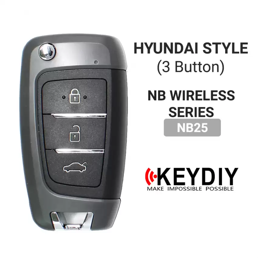 KEYDIY Universal Wireless Flip Remote Key Hyundai Type 3 Buttons NB25 - CR-KDY-NB25  p-3