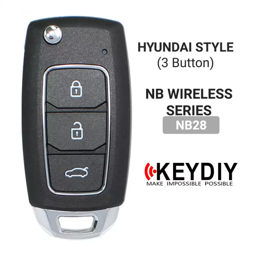 KEYDIY Universal Flip Wireless Remote Key Hyundai Style 3 Buttons NB28 - CR-KDY-NB28  p-3