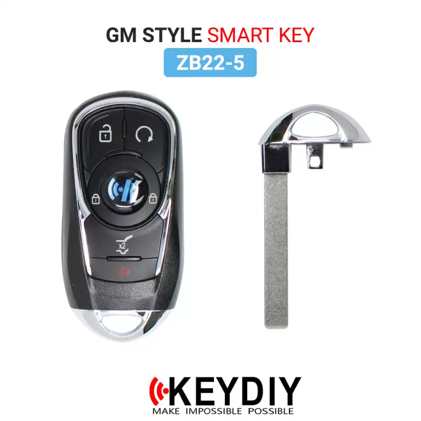 KEYDIY Universal Smart Proximity Remote Key GM Style 5 Buttons ZB22-5 - CR-KDY-ZB22-5  p-2