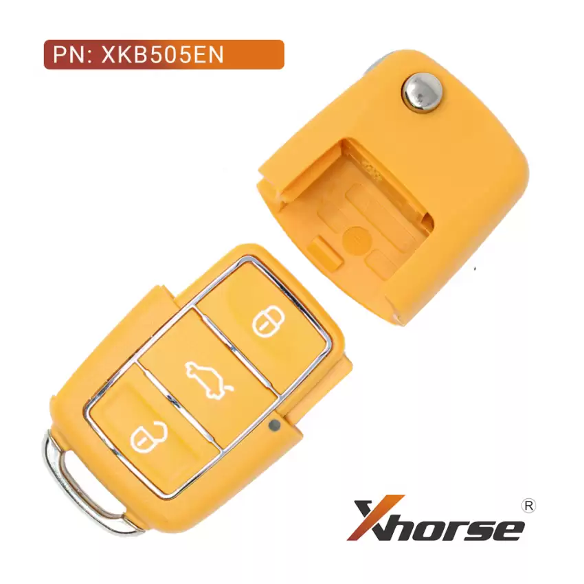 Xhorse Wire Flip Remote Key b5 Style Extreme Yellow 3 Buttons XKB505EN - CR-XHS-XKB505EN  p-2