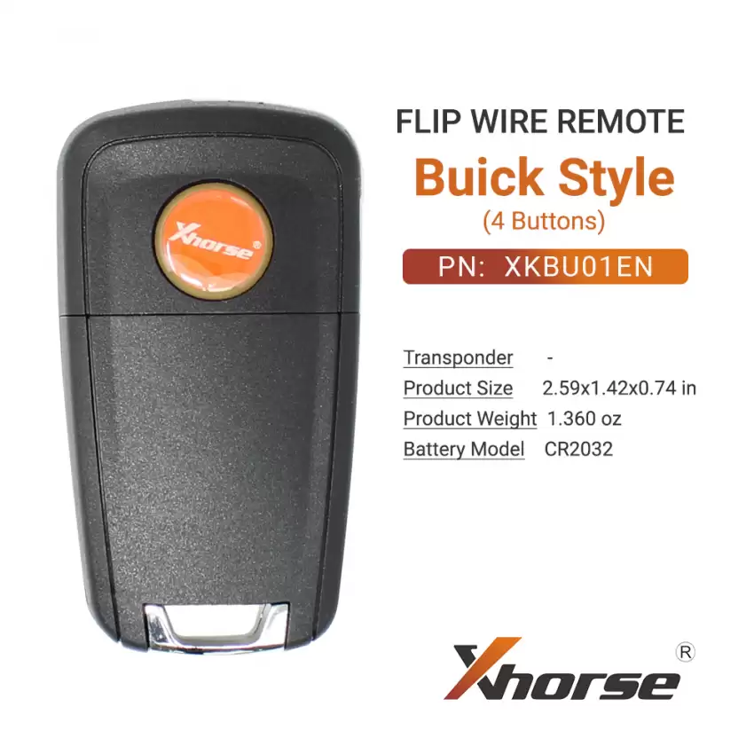 Xhorse Wire Flip Remote Key Buick Style 4 Buttons  XKBU01EN - CR-XHS-XKBU01EN  p-4