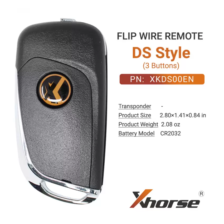 Xhorse Wire Flip Remote Key DS Style 3 Buttons XKDS00EN - CR-XHS-XKDS00EN  p-4