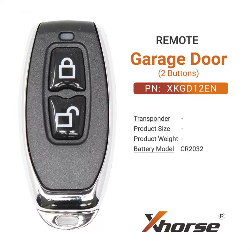 Xhorse Garage Remote 2 Buttons XKGD12EN - CR-XHS-XKGD12EN  p-3