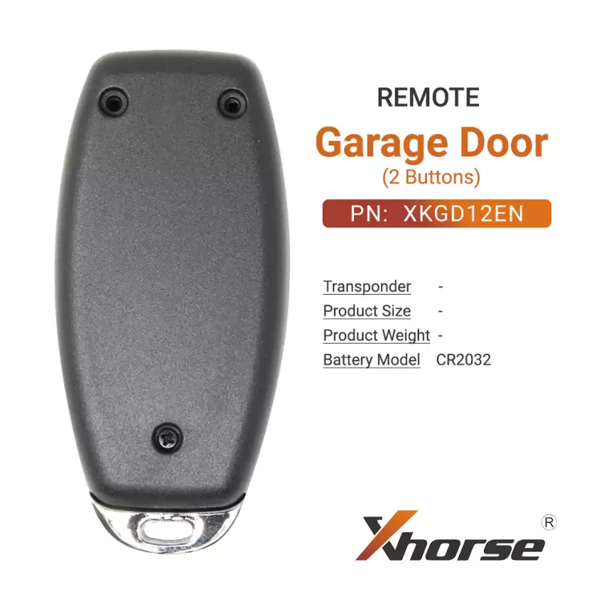 Xhorse Garage Remote 2 Buttons XKGD12EN - CR-XHS-XKGD12EN  p-4