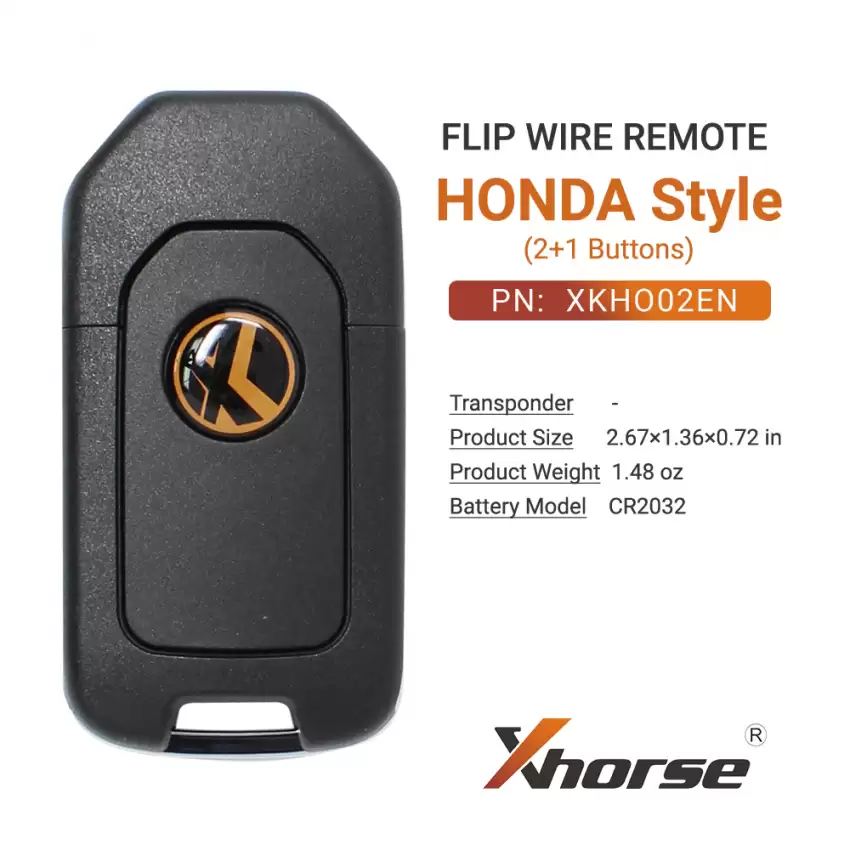 Xhorse Wire Flip Remote Key Honda Style 2+1 Buttons XKHO02EN - CR-XHS-XKHO02EN  p-4