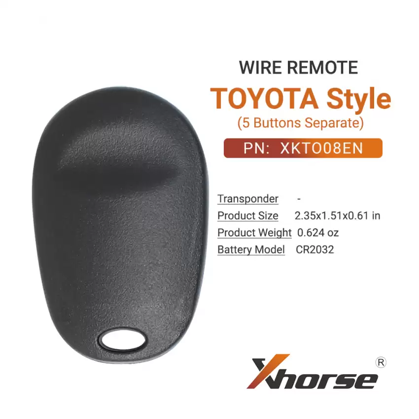 Xhorse Wire Remote Key Toyota Style Separate 5 Buttons XKTO08EN - CR-XHS-XKTO08EN  p-4