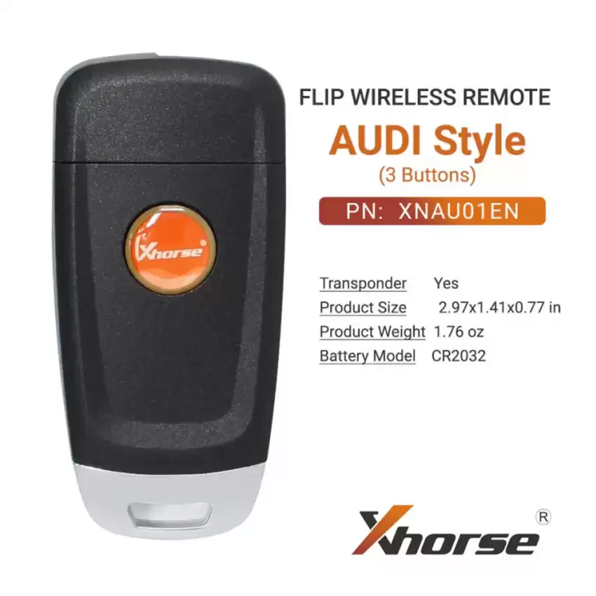 Xhorse Wireless Flip Remote Key Audi Style 3 Buttons XNAU01EN - CR-XHS-XNAU01EN  p-4