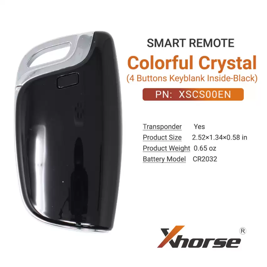 Xhorse Smart Remote Colorful Crystal Keyblank Inside Black 4 Buttons  XSCS00EN - CR-XHS-XSCS00EN  p-4
