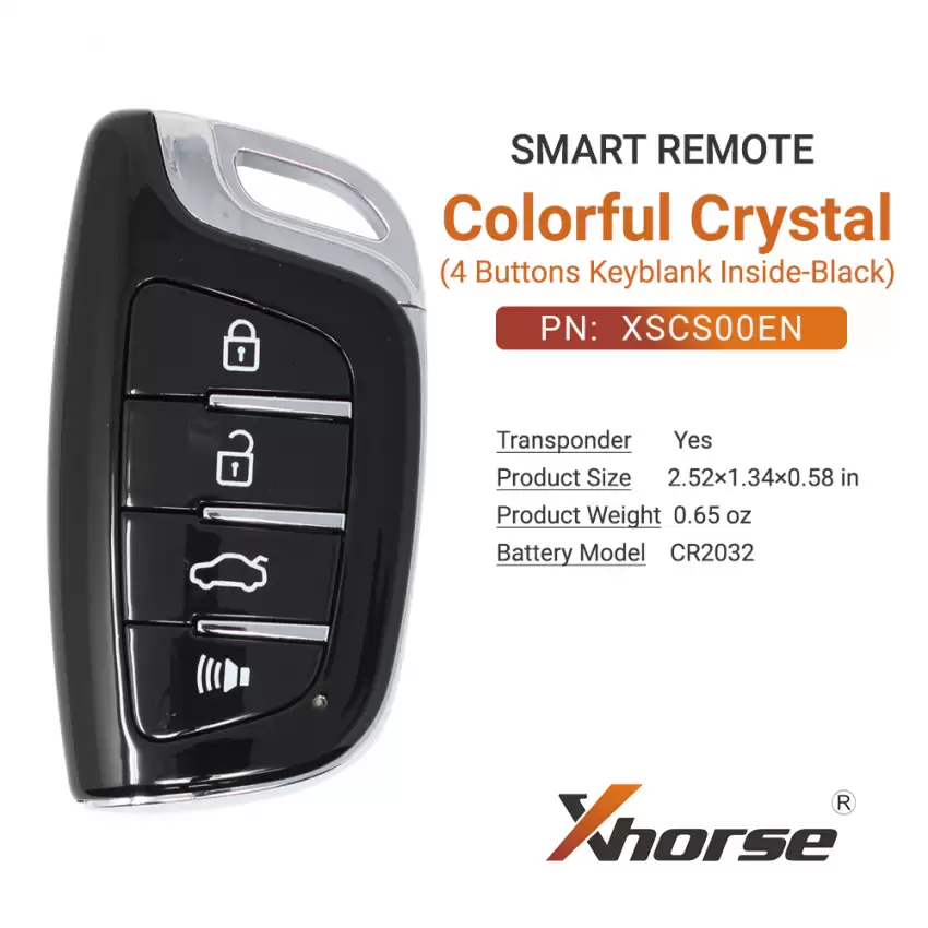 Xhorse Smart Remote Colorful Crystal Keyblank Inside Black 4 Buttons  XSCS00EN - CR-XHS-XSCS00EN  p-3