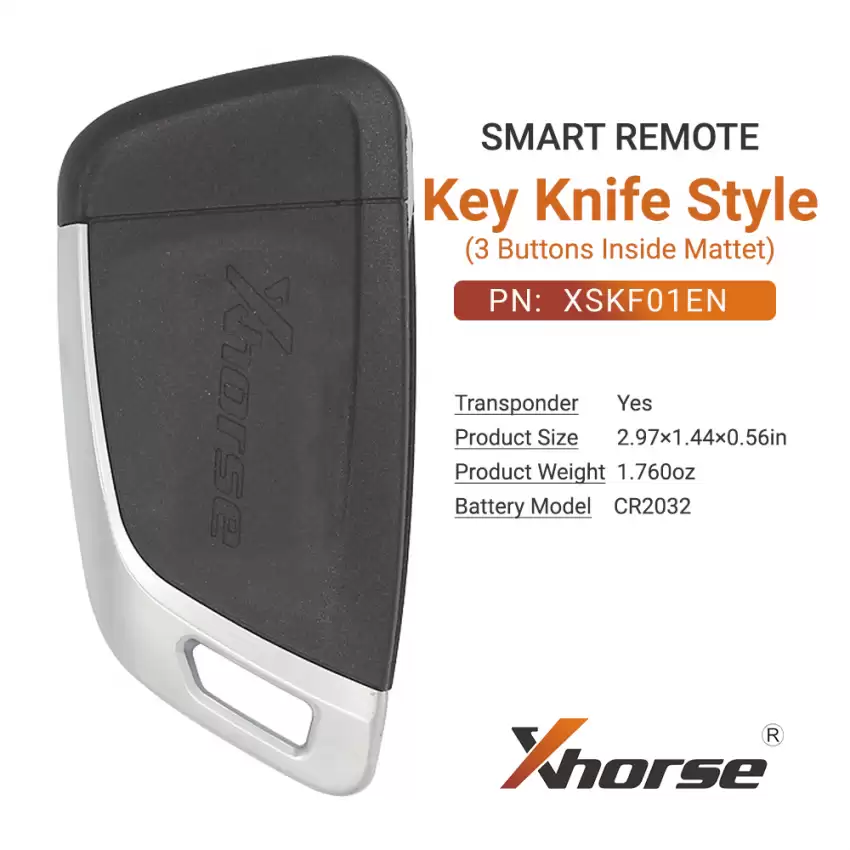 Xhorse Smart Remote Key Knife Style Keyblank Inside Matte 3 Buttons XSKF01EN - CR-XHS-XSKF01EN  p-4