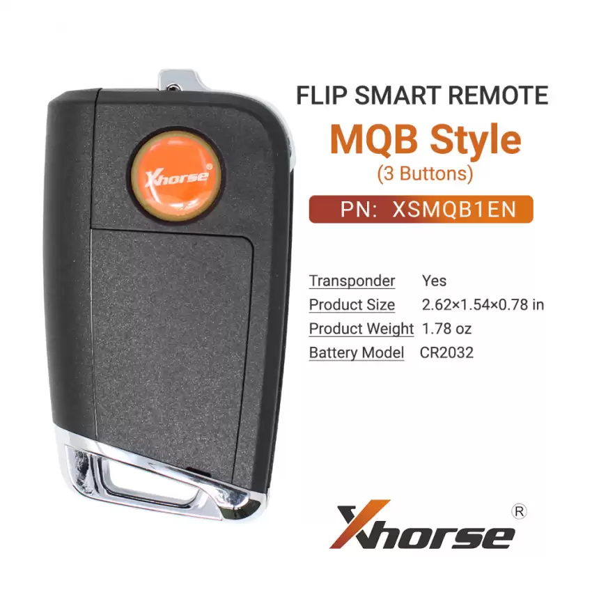 Xhorse Smart Flip Remote Key MQB Style 3 Buttons XSMQB1EN - CR-XHS-XSMQB1EN  p-4
