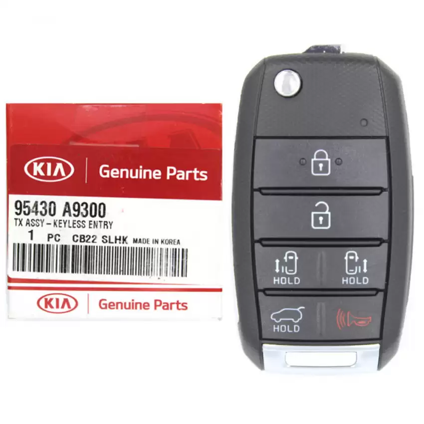 2015-2018 KIA Sedona Keyless Remote Flip Key 6 Button 95430-A9300 TQ8-RKE-4F21
