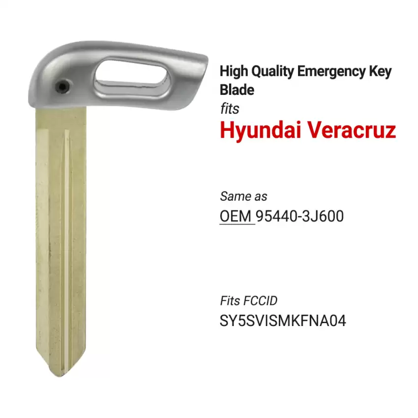2007-2012 Hyundai Veracruz Emergency Key Blade Same as 819962B020