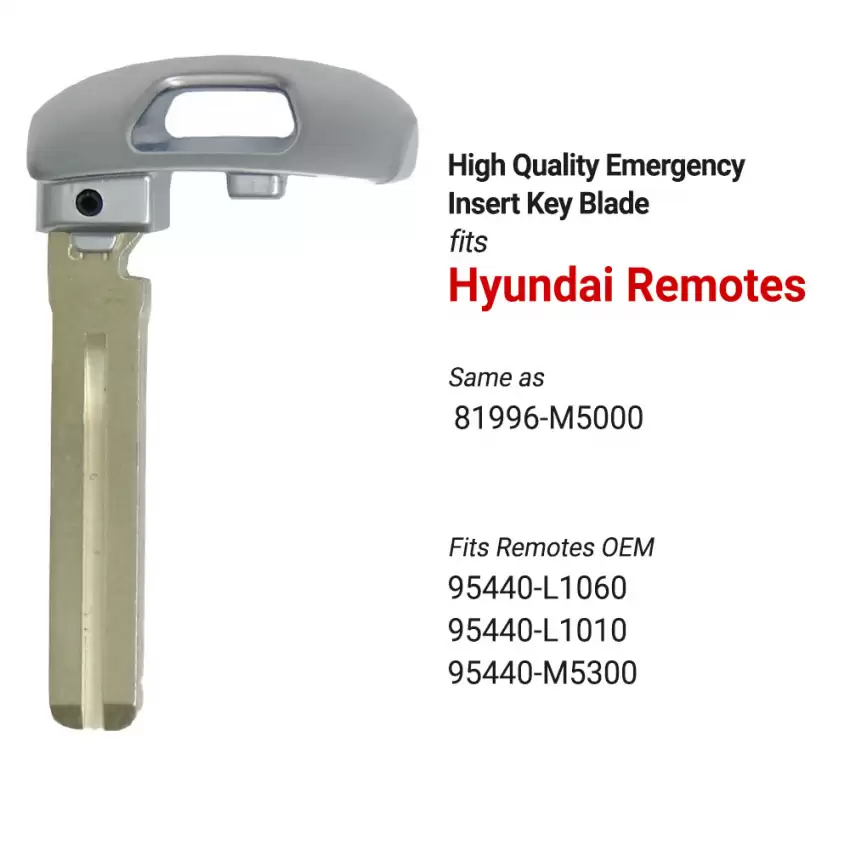 Hyundai Smart Remotes Insert Key Same As 81996-M5000