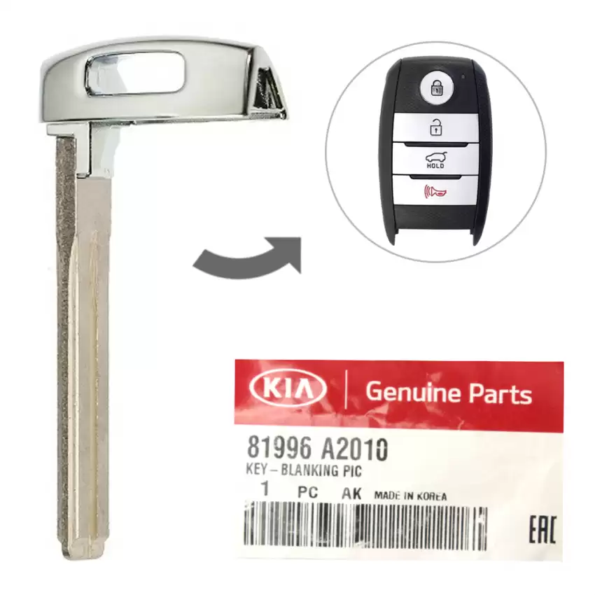 2014-2019 KIA Soul OEM Emergency Insert Key Blade 81996-A2010