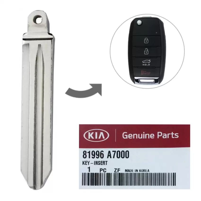 2014-2018 KIA Forte OEM Remote Flip Key Blade 81996-A7000