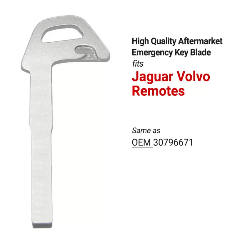Jaguar Volvo Aftermarket Insert key Blade 30796671