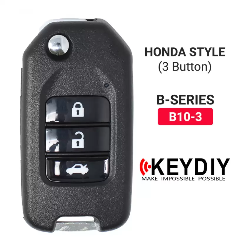 KEYDIY KD Universal Car Flip Remote Key Honda Style 3 Buttons B10-3 - CR-KDY-B10-3  p-4