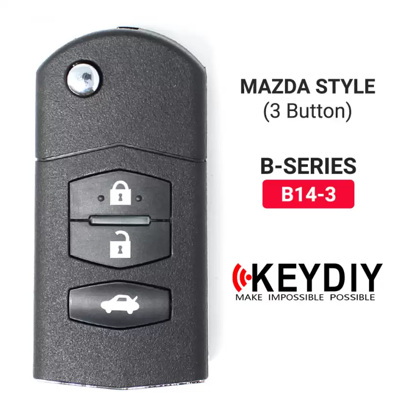 KEYDIY KD Universal Car Flip Remote Key Mazda Style 3 Buttons B14-3 - CR-KDY-B14-3  p-3