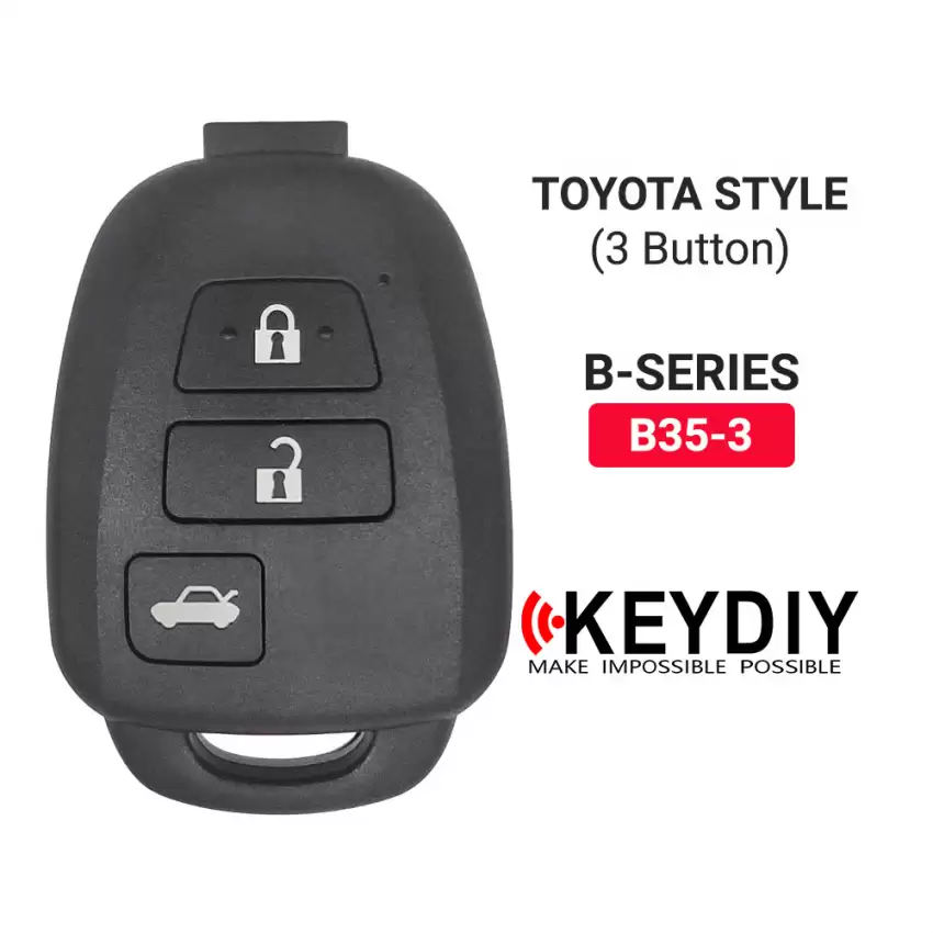 KEYDIY Universal Remote Head Key Toyota Style 3 Buttons B35-3 - CR-KDY-B35-3  p-2