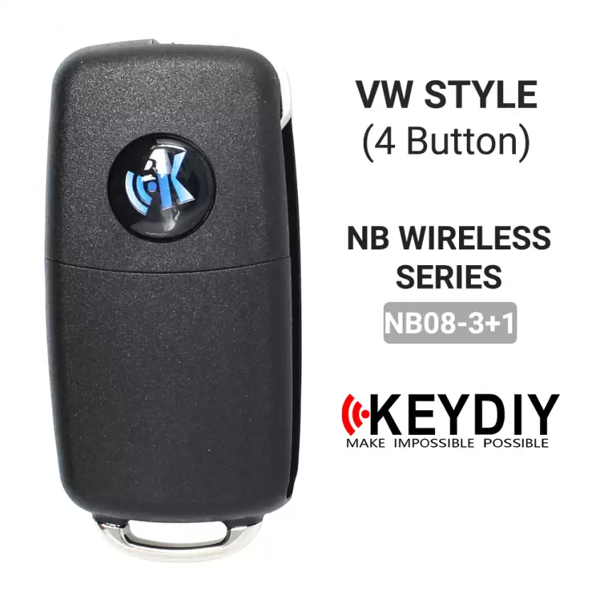 KEYDIY Universal Wireless Flip Remote Key VW Style 4 Buttons NB08-3+1 - CR-KDY-NB08-3+1  p-5