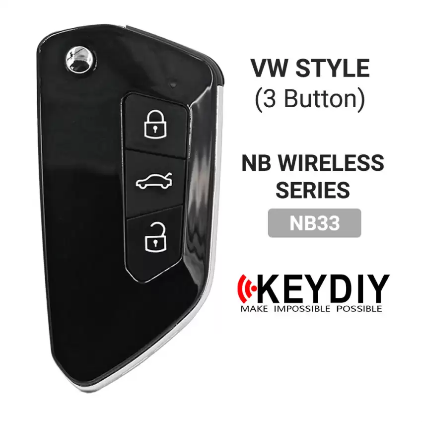 KEYDIY Universal Wireless Flip Remote Key VW Style 3 Buttons NB33 - CR-KDY-NB33  p-3