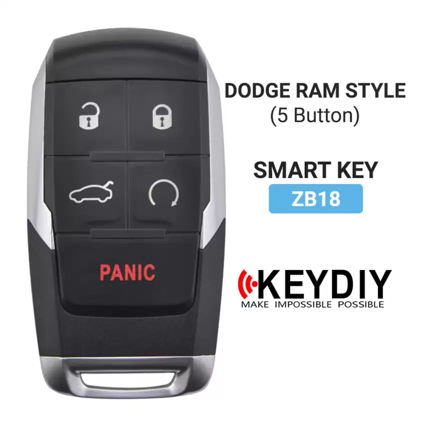 KEYDIY Universal Smart Proximity Remote Key Dodge RAM Style 5 Button ZB18 - CR-KDY-ZB18  p-2