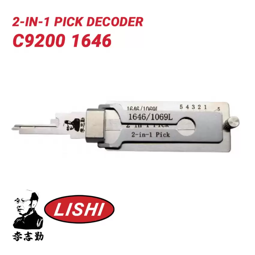 Original Lishi C9200 1646 1069L for National Compx Mailbox Locks 2-in-1 Pick Anti Glare