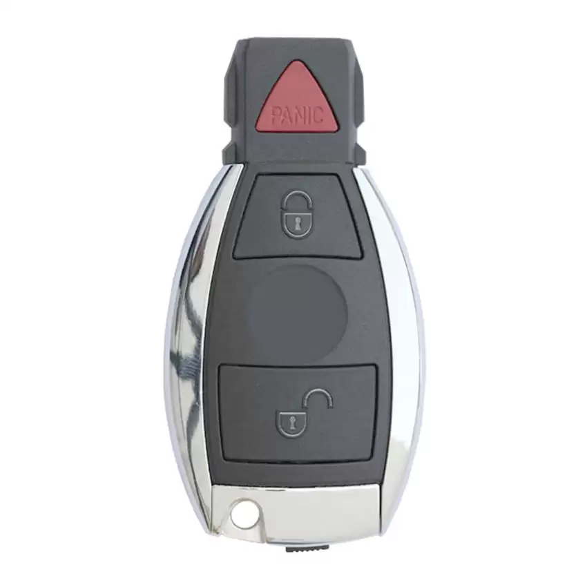 Chrome Key Fob Shell For Mercedes BGA 2+1 Buttons