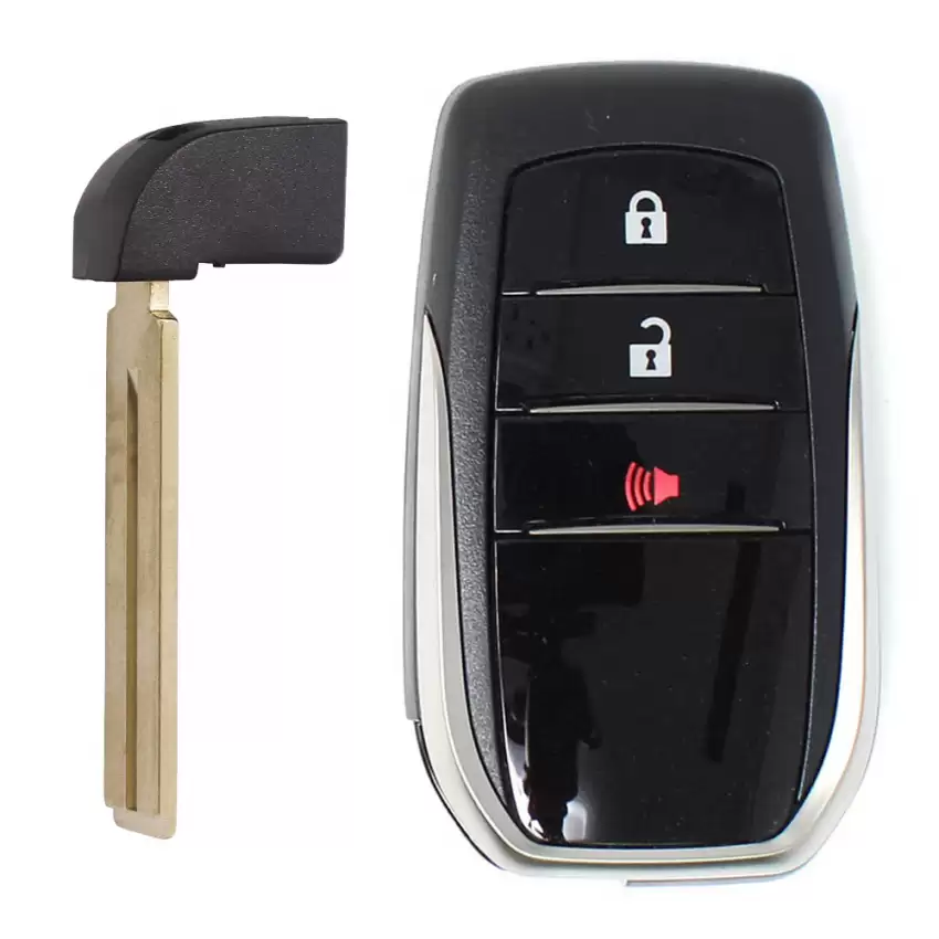 Smart Remote Key Shell for Toyota 3 Button with Emergency Insert