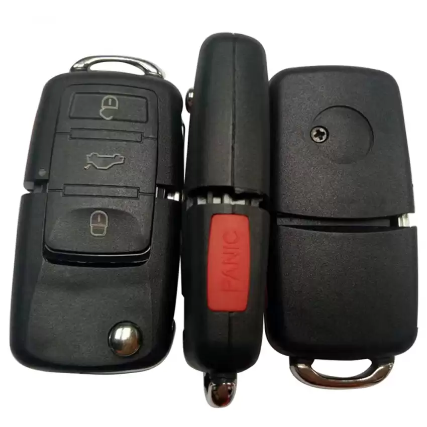 Flip Key Fob Shell For VW 4 Button