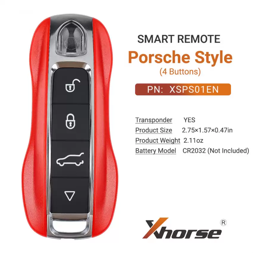 Xhorse Universal Smart Remote Key Porsche Style XSPS01EN XM38 4 Button - CR-XHS-XSPS01EN  p-3