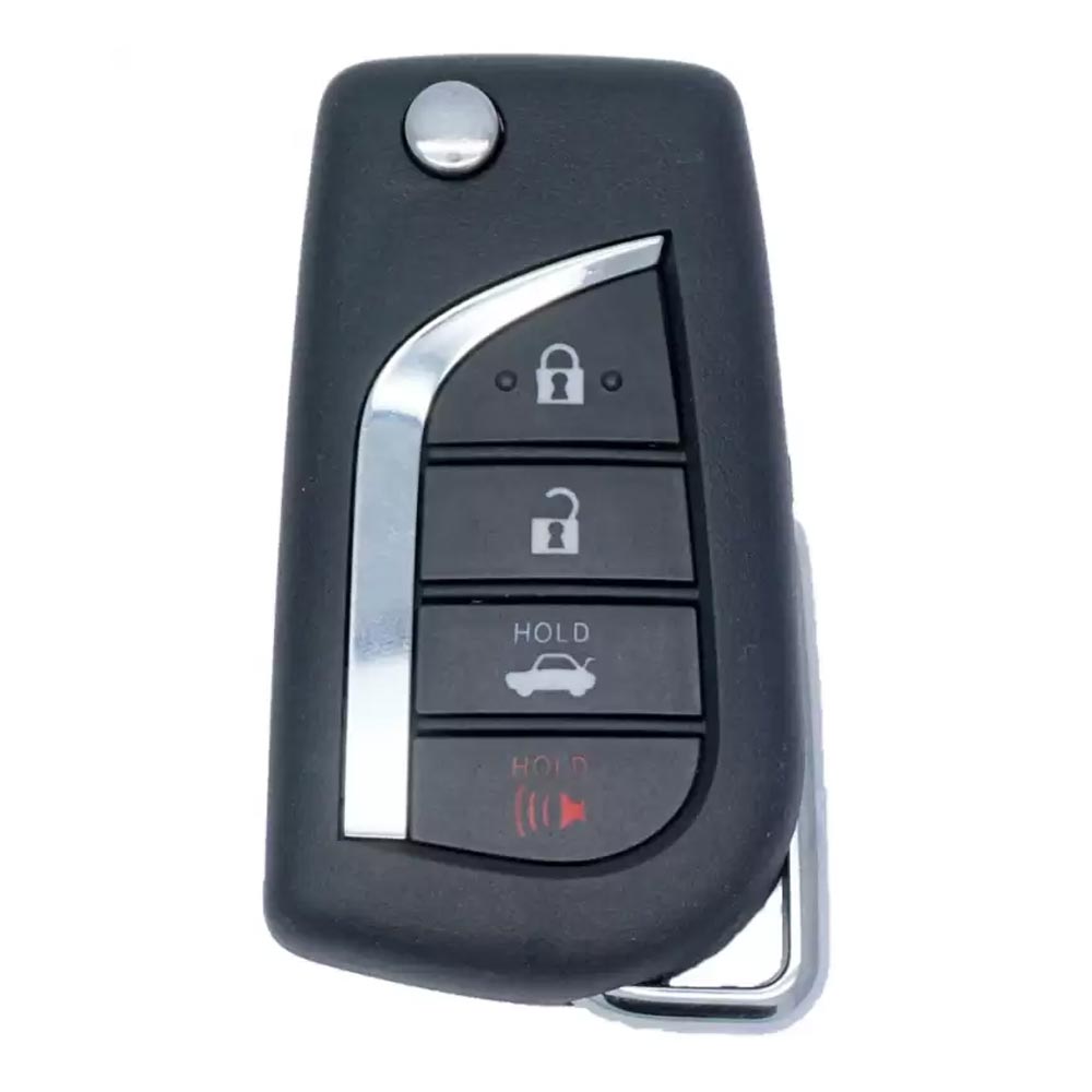 Flip Remote Key Shell for Toyota 4 Button Sedan for FCCID HYQ12BFB Questions & Answers